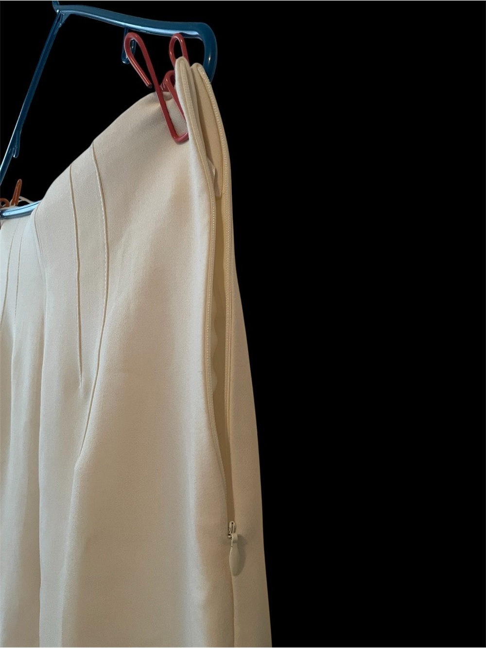 ZARA Cream Wide-Leg High-Rise Pants - Picture 4 of 8